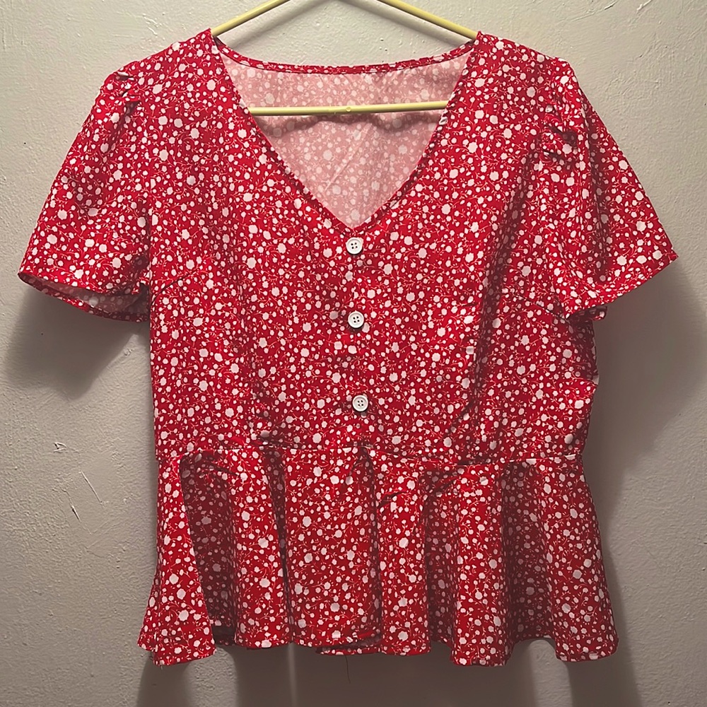 Red blouse